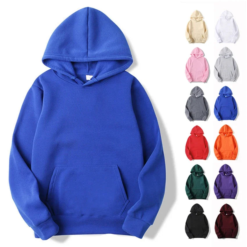 Plain Fleece Unisex Hoodies Sweatshirts Fashion Hooded Sweatshirt